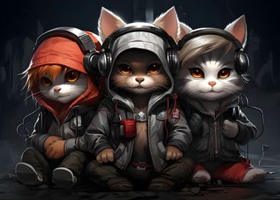 Cool cat trio