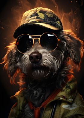 Cool dog in colors