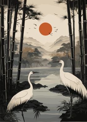 Vintage Japanese Cranes