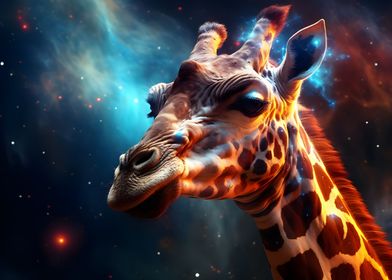 Stellar giraffe portrait