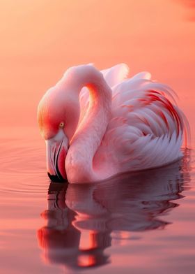 Pink Flamingo Sunset
