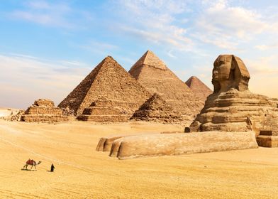 Giza Pyramids and Sphinx