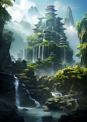 Nature Jungle Waterfall