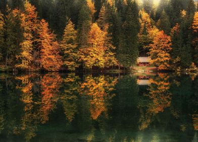 Fusine Lakes a Calm Autumn