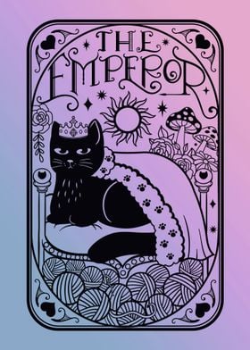 The Emperor Cat Tarot Card