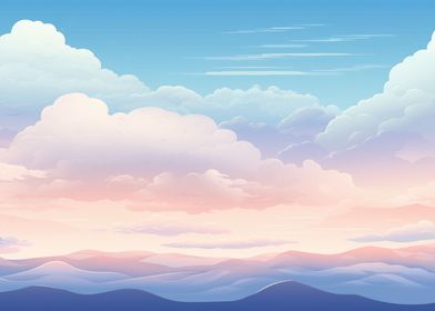 mountains and clouds