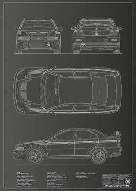 Lancer Evo VI Blueprint