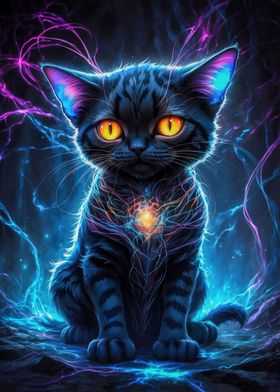 Neon Galaxy Kitten