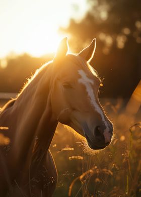Horse Sunset Animal