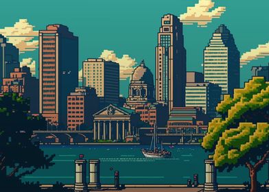 Boston City Pixel Art