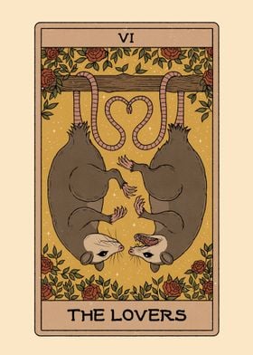The Lovers Possum Tarot