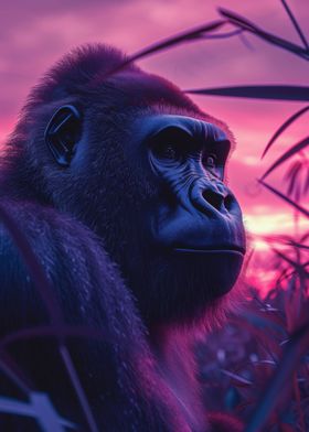 Gorilla Aesthetic Sunset