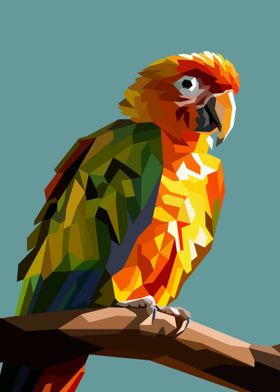 Parrot lowpoly art