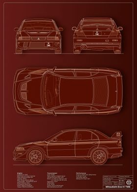 Lancer Evo VI Blueprint