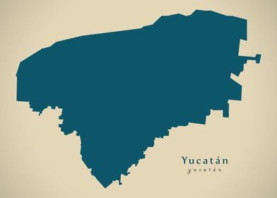 Yucatan Mexico map