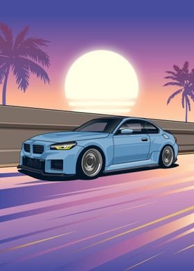 BMW M2 Synthwave