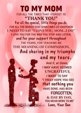 To My Mom Gift For Mom 