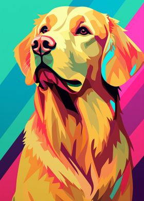 Golden Retriever colorful