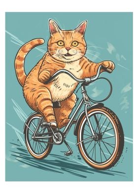 Cat Riding A Bicycle