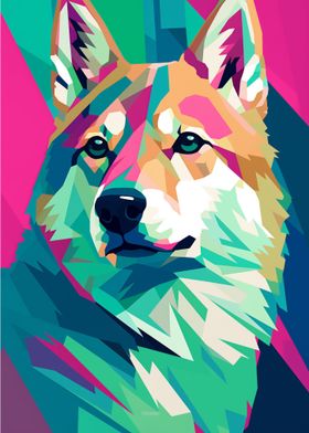 Shiba Inu wpap colorful 