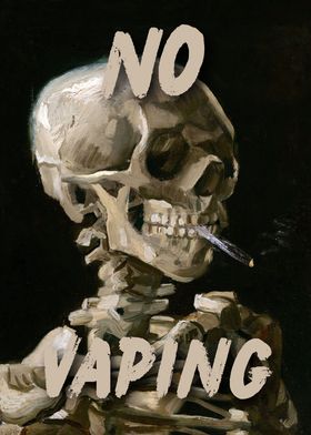 No Vaping Skeleton Sign