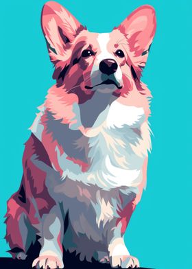 Corgi Wpap colorful