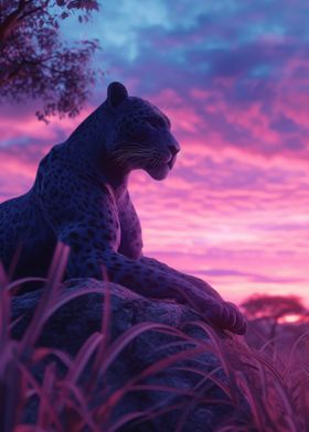 Leopard Aesthetic Sunset