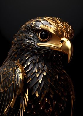 Golden Eagle Bird Head 