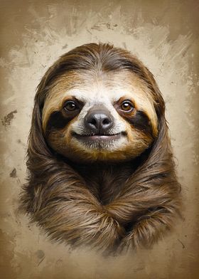 A Sloths Sly Grin Up Close