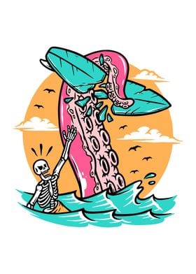 Surfer Octopus Attack