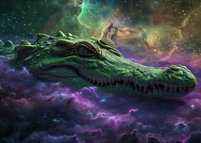 Space Nebula Crocodile