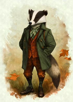 Badger as Hunter Whimsical