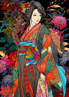 Kimono Woman Japanese Art