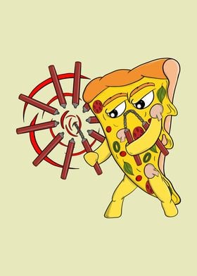 Funny Martial Arts Pizza