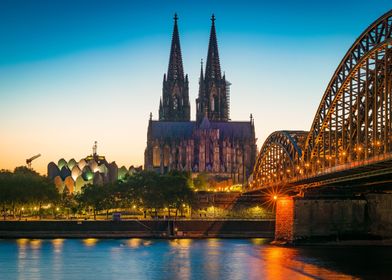 Nightfall in Cologne