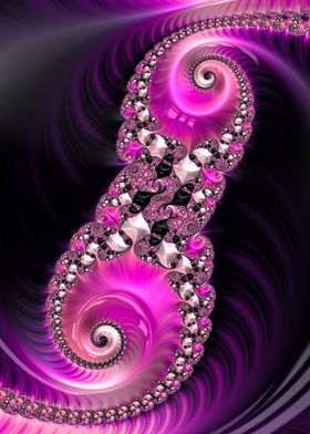 Fractal Spiral Pink Purple