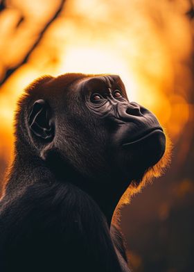 Gorilla Sunset Elegant