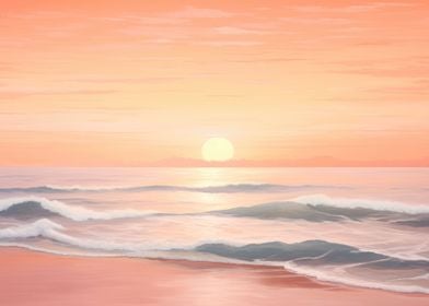 Ocean Sunrise Peach Gold