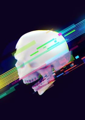 Glitch skull