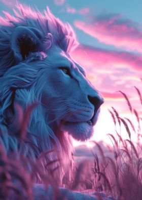 Lion Aesthetic Sunset