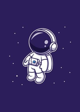 Cute Astronaut Floating 