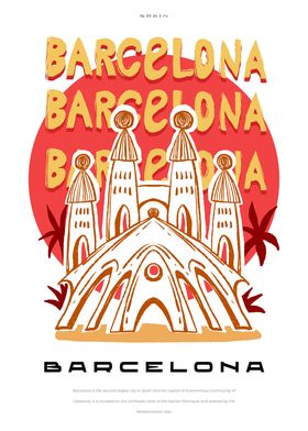 Barcelona City poster