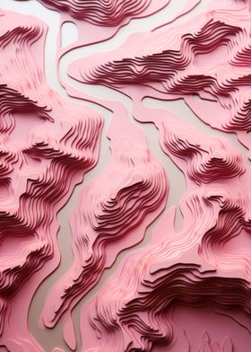 Pink contour map