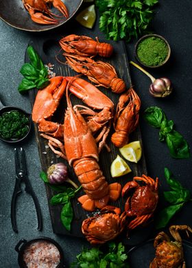 Crustacean seafood lobster