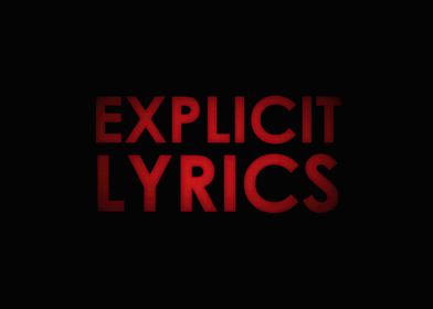Explicit lyrics red messag