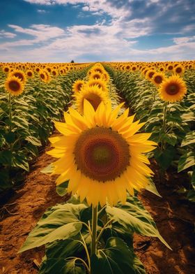 Golden Sea of Sunflowers