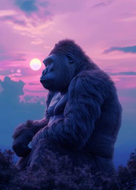 Gorilla Aesthetic Sunset