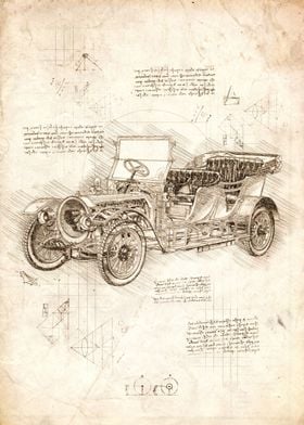Classic Car  Drawing