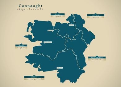 Connaught Ireland map