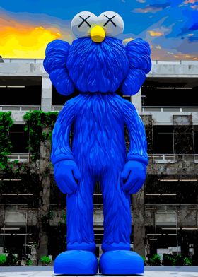 Kaws Figure Graffiti Art